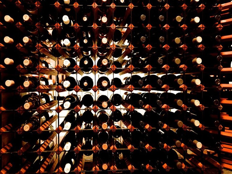 See Through Free Standing Floor To Ceiling Wine Displays in Floor To Ceiling Wine Racks photo gallery from Commercial Wine Racks - The World's Finest Wine Racks for Retail Stores