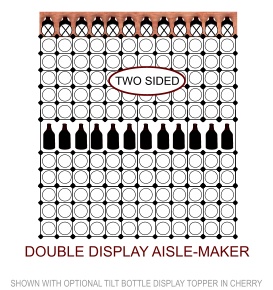 Retail Wine Rack Aisle Maker Double Display
