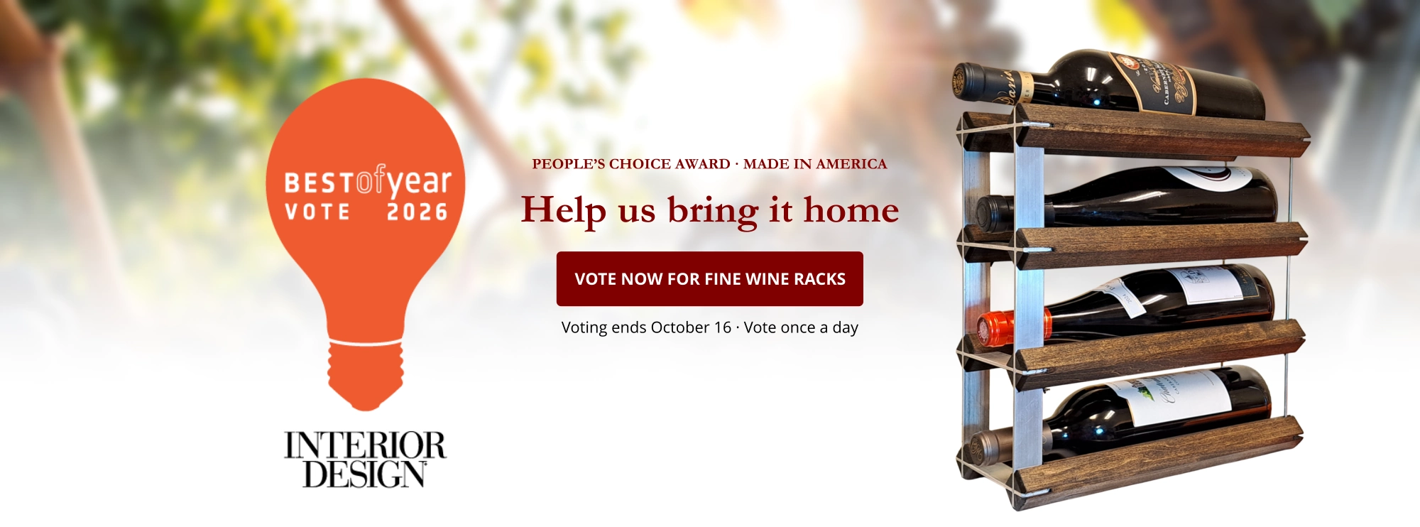 buy wood and metal wine racks